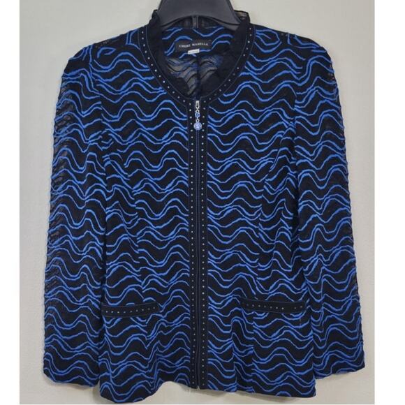 Chere Maselle Shirt Womens 94-106-175 Sheer Rhinestone Embellished Corpcore Top - Picture 1 of 12